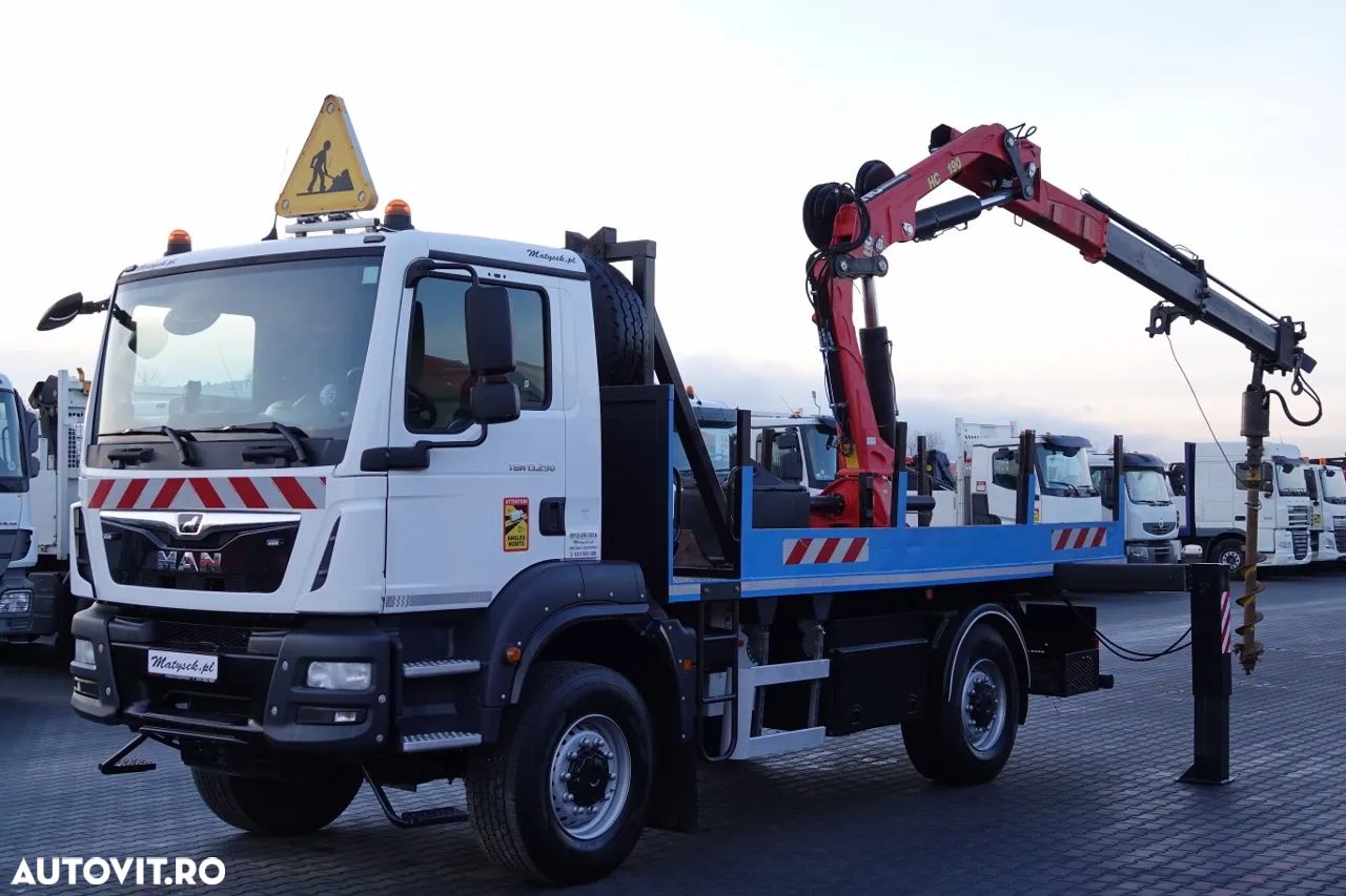 MAN TGM 13.290 / 4x4 / HDS HC 190 + GAMURIȚĂ 2 m / FORMAȚIE RICH / EURO 6 / MANUAL / AN 2019 - 1