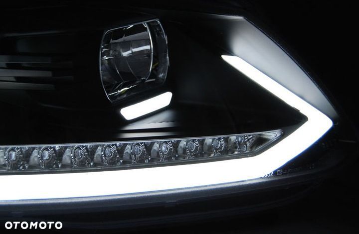 LAMPY VW TOURAN II 2010-2015 BLACK TUBE DRL DTS LED - 4