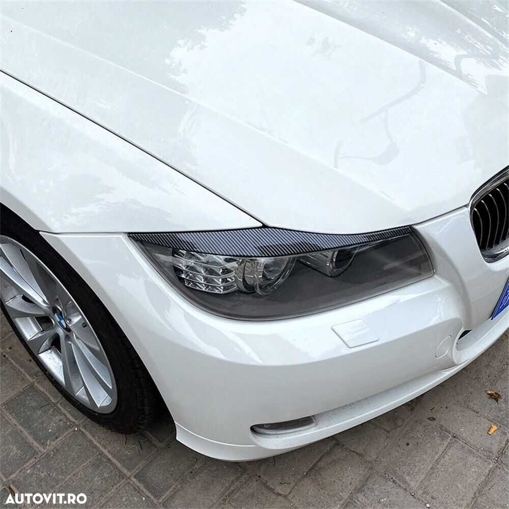 Set Pleoape Faruri Far BMW Seria 3 E90 E91 2005 - 2012, Carbon - 4
