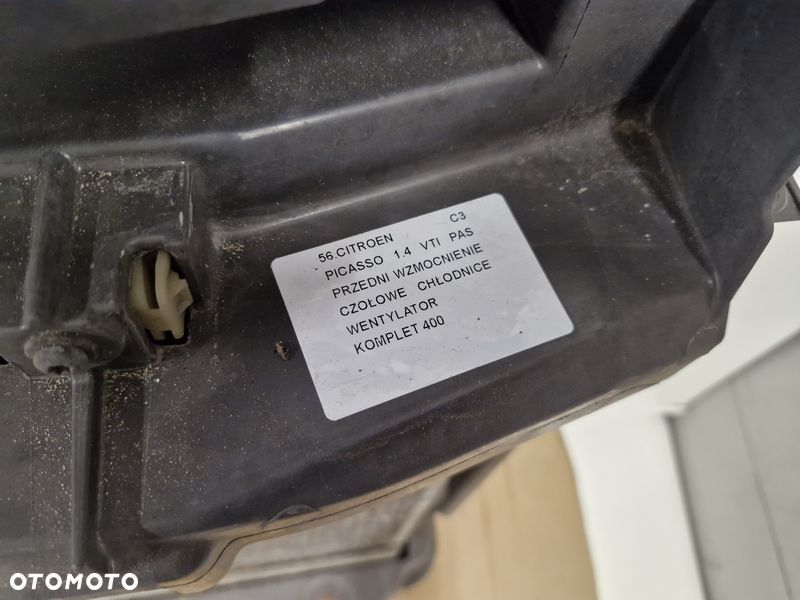 citroen c3 picasso 1.4 vti pas przedni czołowe chłodnice wentylator komplet - 5