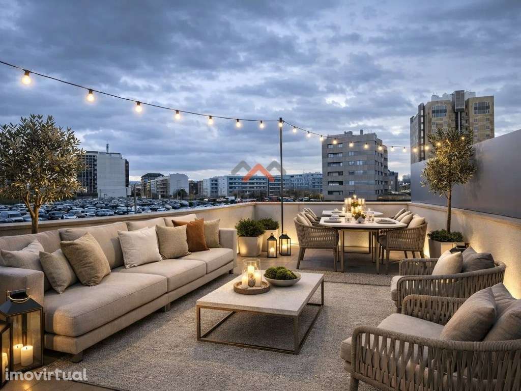 APARTAMENTO T2 DE LUXO NA MELHOR AVENIDA DE AVEIRO COM TERRAÇO PRIV... - Grande imagem: 3/9
