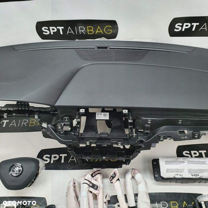 SKODA SCALA KAMIQ DESKA ROZDZIELCZA KONSOLA KOKPIT PULPIT PODUSZKI AIRBAG AIR BAG PASY KIT SET - 3