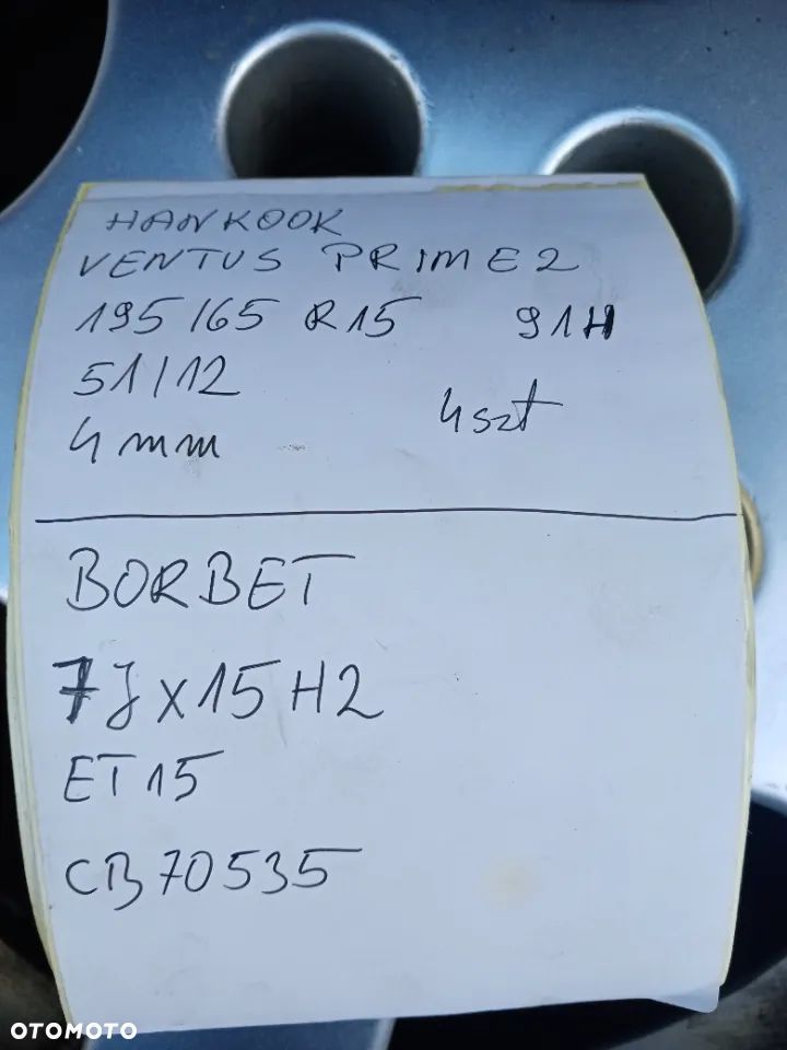 Alufelgi alusy BORBET 5X108 7J x 15H2 ET15 CB70535 - 10