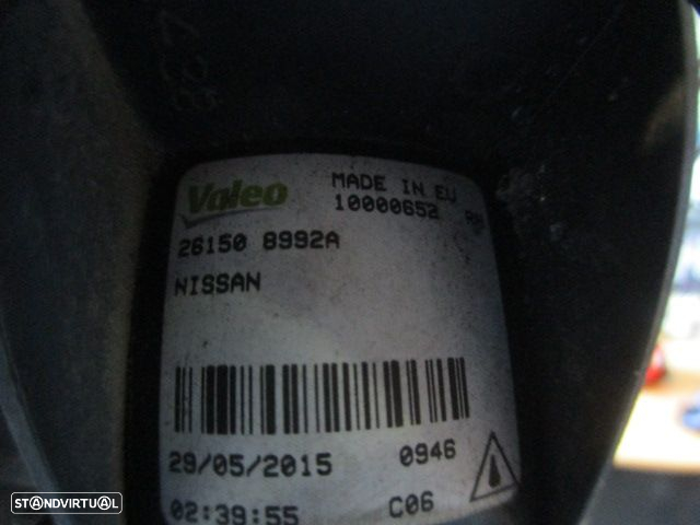 Farol Nevoeiro 261508992A NISSAN JUKE 1 FASE 2 2015 1.2I 115CV 5P BRANCO FD VALEO - 3