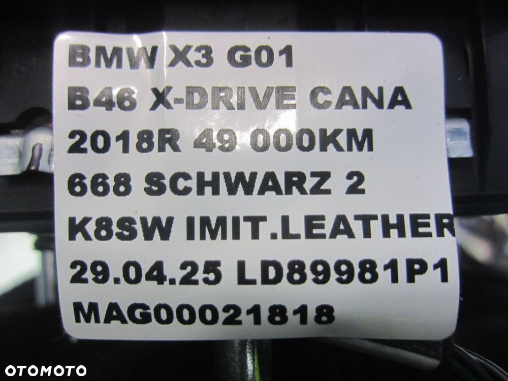 BMW X3 G01 G02 PODUSZKA POWIETRZNA KIEROWCY AIRBAG 6878440 32307946621 USA - 10