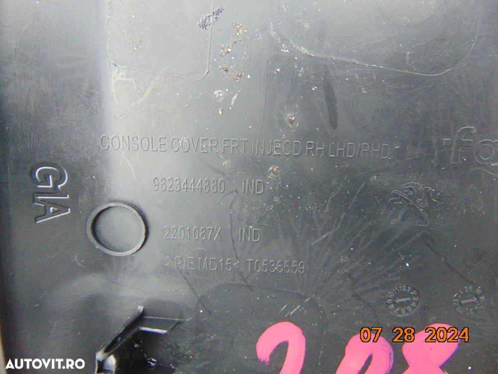 Capac plansa bord Peugeot 208 dupa 2019 ornamente bord trim stanga dreapta - 4