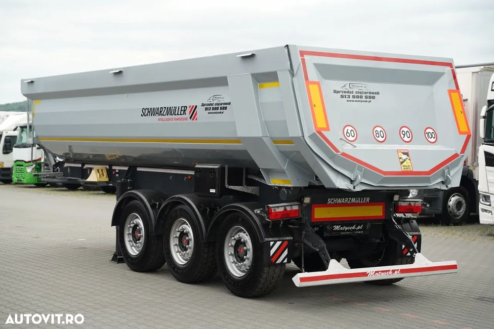 Schwarzmuller BASCĂ SCHWARZMULLER / 26 m³ / REMORCĂ DIN OȚEL / STANDARD / AXĂ RIDICATĂ / SAF - 6