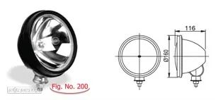 Farol Borracha H3 Longo Alcance 160 mm Jipe Máquina etc RBM461 - 1