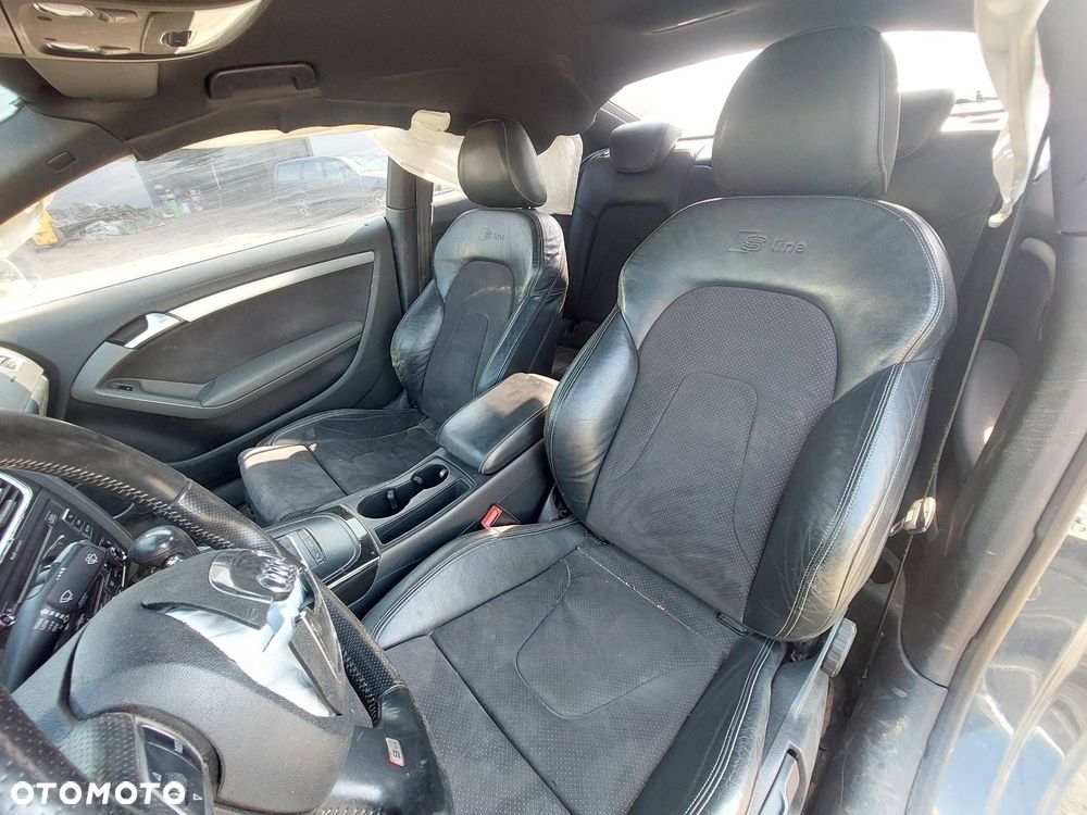 FOTELE KOMPLET LEWY PRAWY KANAPA TYŁ + BOCZKI AUDI A5 8T SLINE - 1
