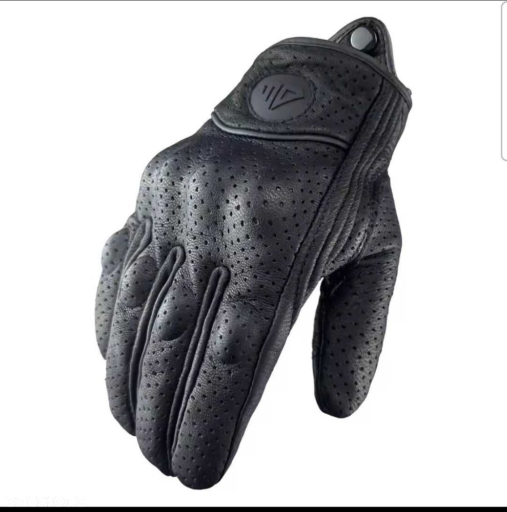 rękawice skórzane motocyklowe wzmacniane - 1