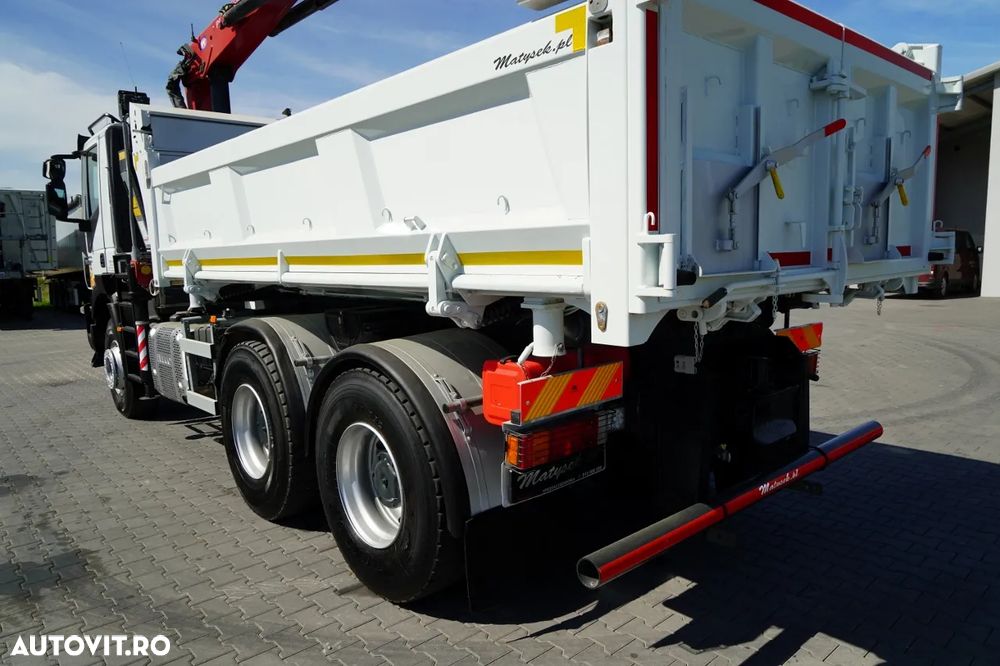 Iveco TRAKKER 360 / 6x4 / BASCULĂ DUBLU + HYDRODOLT / + HDS HMF 1643 Z2 / CUPĂ DE ÎNMATRICULARE / ROTATOARE / TELECOMANDĂ - 20
