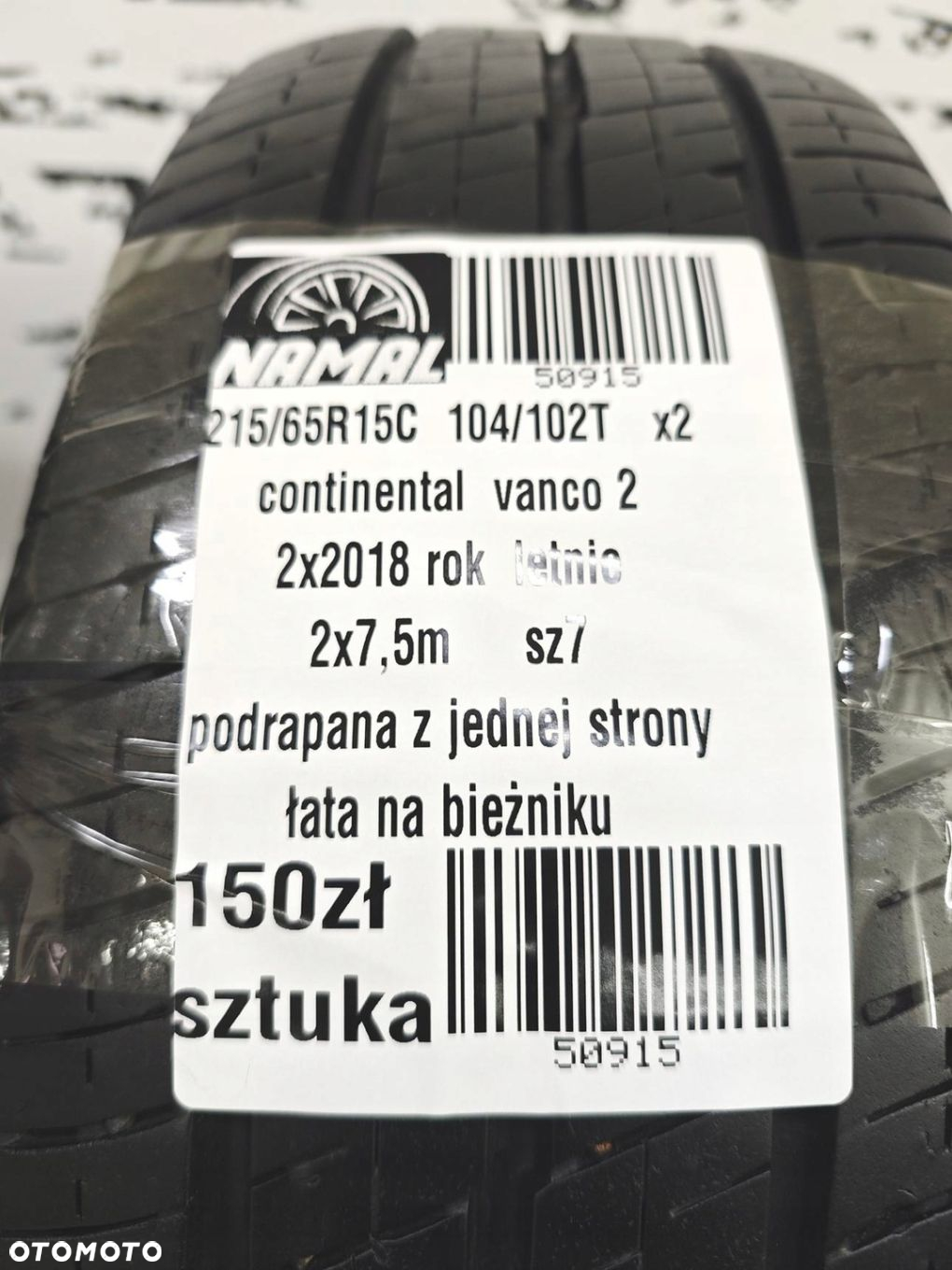 215/65r15C Continental 2018 letnia 7,5mm 50915 - 9