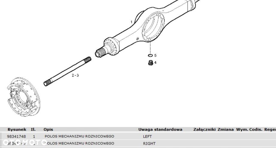 Półoś napędowa Iveco Astra HD9 6x6 8x8 8x6 8x4 LEWA LEWY TYŁ Axle Shaft - 1