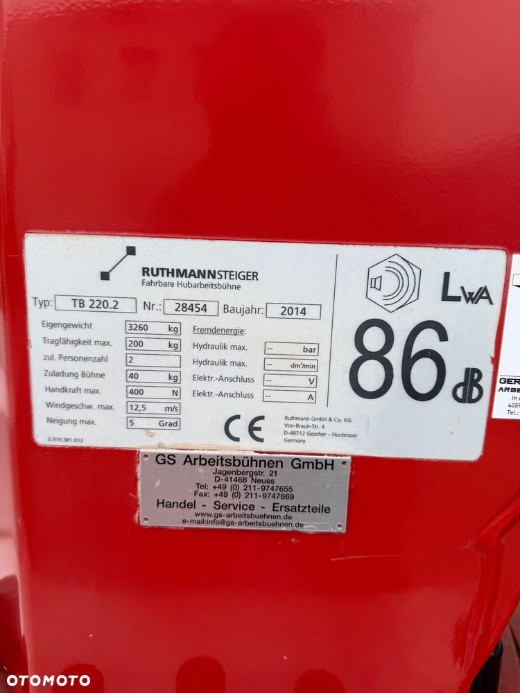 Mercedes-Benz Podnośnik Koszowy Zwyżka Ruthmann TB220 22 metry 14 w Bok Udt jak Wumag Multitel Gsr - 32