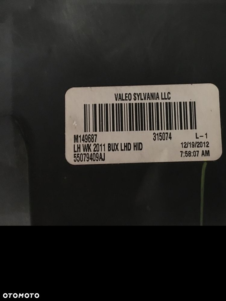 Jeep Grand Cherokee IV WK2 11-13r Reflektor Lampa Przednia Prawa Xenon 55079409AJ VALEO 55079408AJ - 2