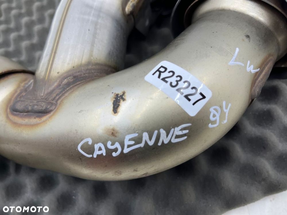 Wydech Porsche Cayenne III 9y 17r.- LEWA tylna podwójna końcówka tłumika nasadka CHROMOWANA - 13