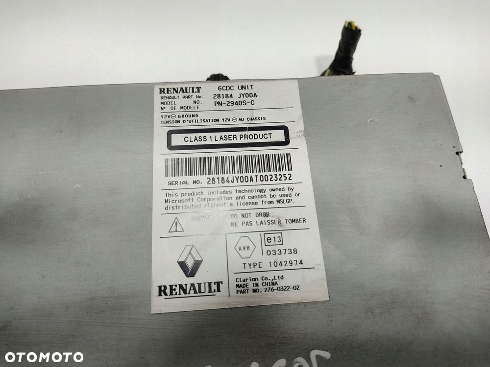 fabryczne radio cd renault koleos i 28184jy00a 28184 jy00a 2008-2013 - 5