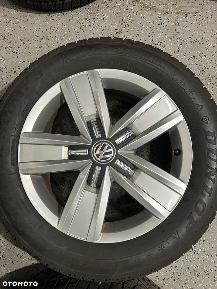 Oryginalne koła zimowe FELGI 17 VW T6 T6.1 T5 MULTIVAN 5x120 Dunlop 235/55R17 jak NOWE - 7