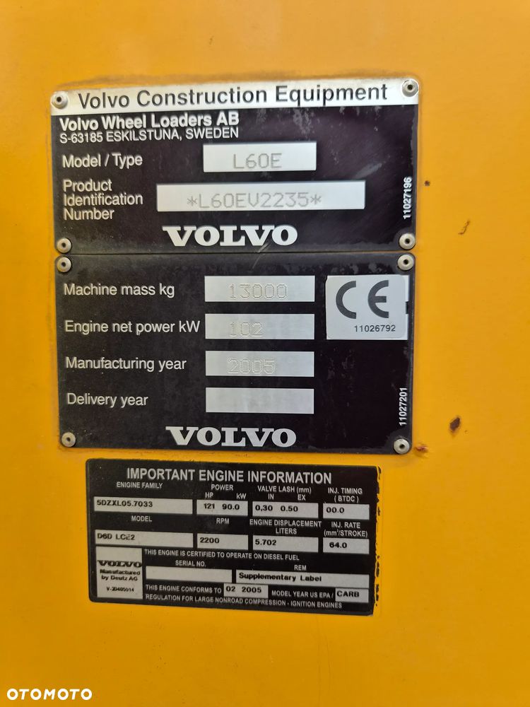 Volvo L60E L60 60E 60 - 16