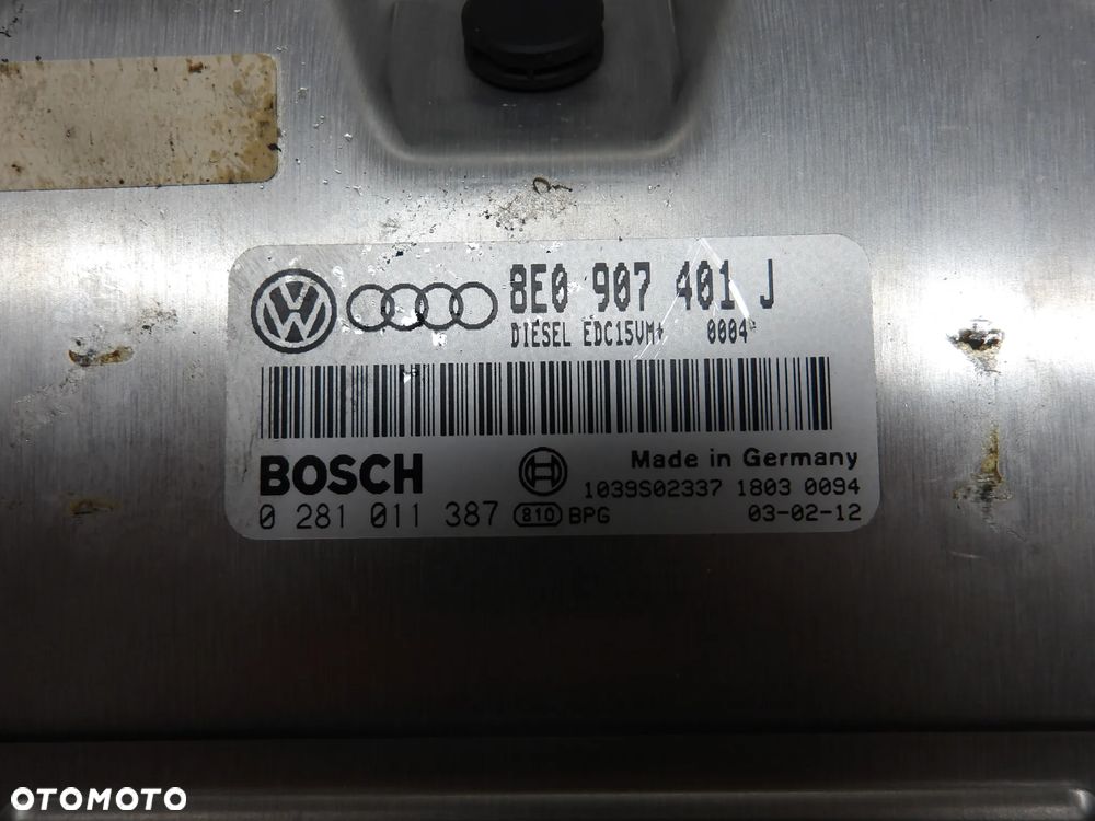 PASSAT B5 FL SEDAN 2.5 TDI 4MOTION KOMPUTER STEROWNIK SILNIKA 8E0907401J - 3
