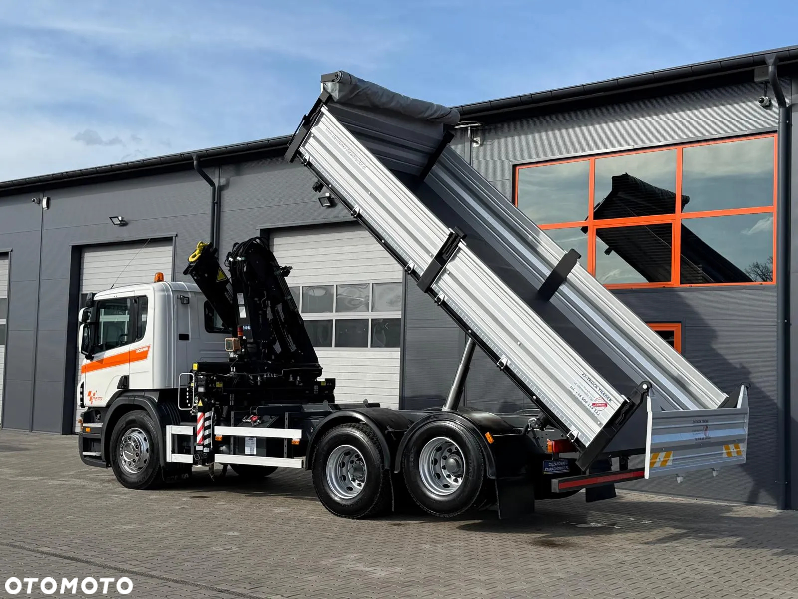 Scania Scania Scania P R 270 / 6x2 / 6x4 / wywrotka 3-S + HDS / stare tacho / żuraw , dzwig , kran , Krane - 20