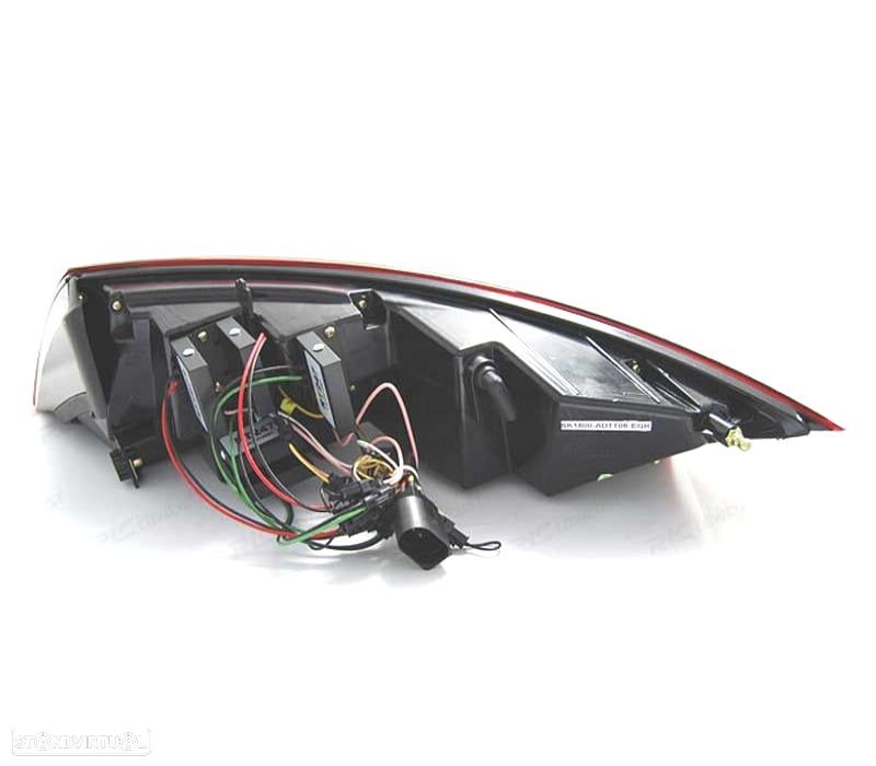 FAROLINS TRASEIROS AUDI TT 06-14 LED VERMELHO FUMADO DINAMICOS - 7