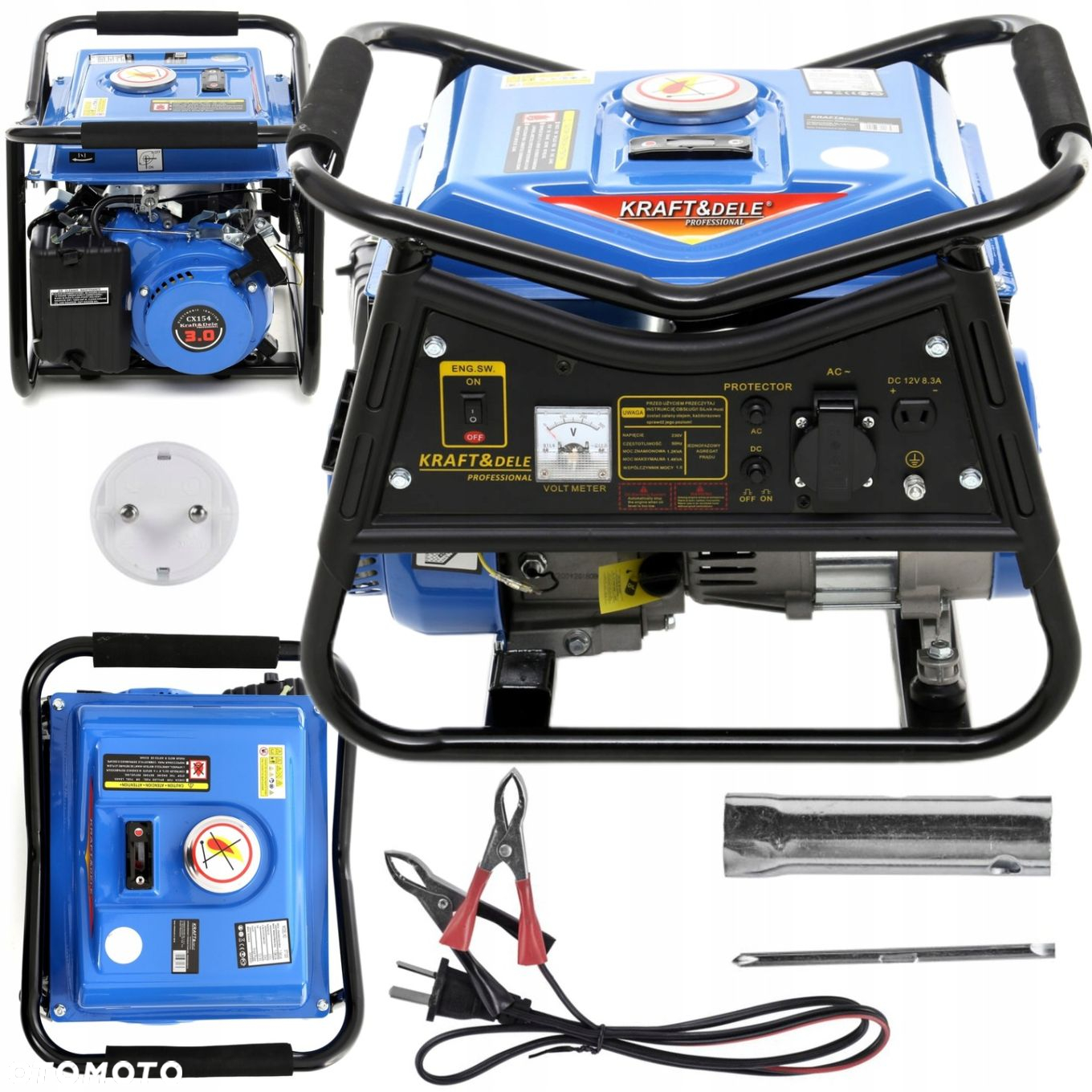 AGREGAT PRĄDOTWÓRCZY GENERATOR PRĄDU PRZENOŚNY JEDNOFAZOWY 1500W 230V KD140 - 11