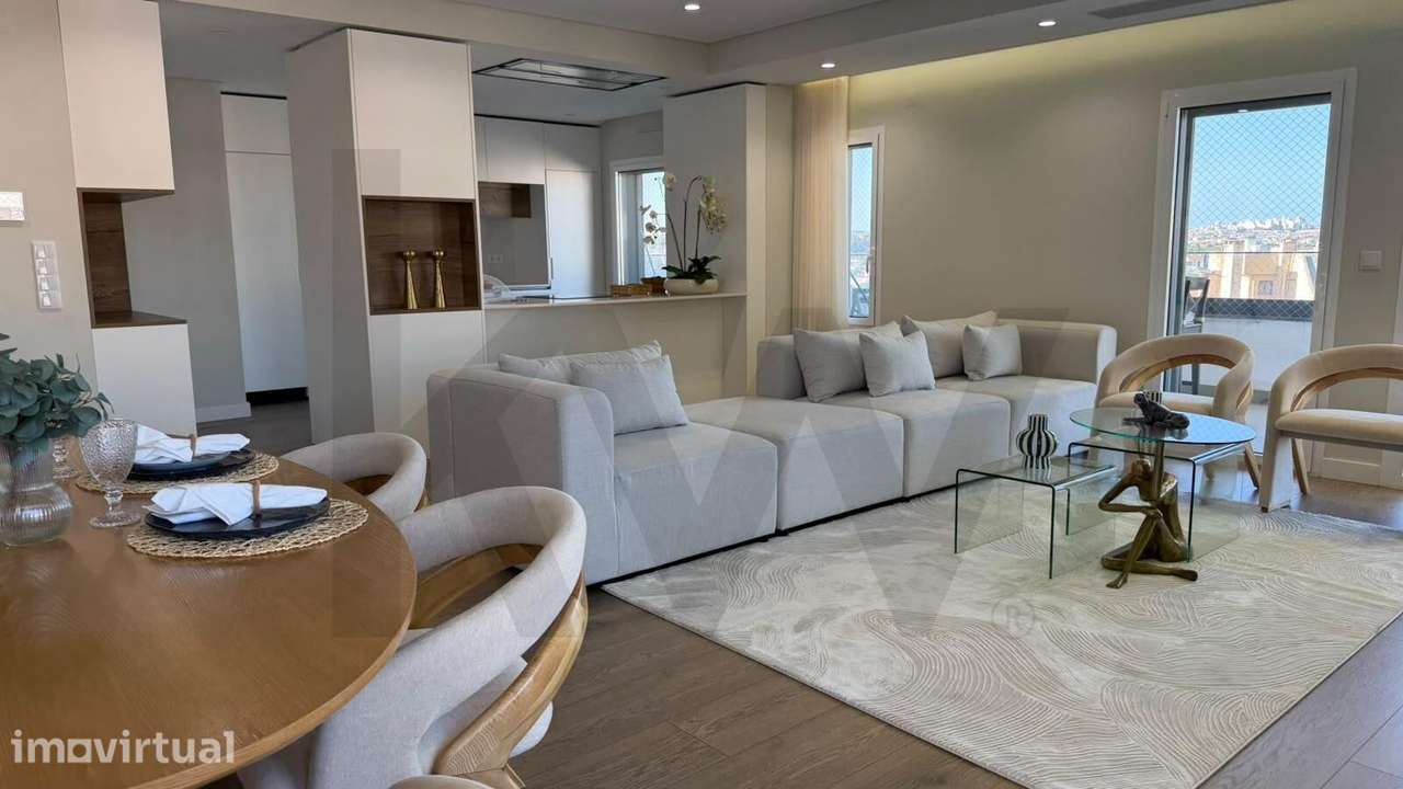 Apartamento T4 com 286 m2 - Varanda 53 m2 - Box para 4 viaturas 50 m2 - Grande imagem: 4/53