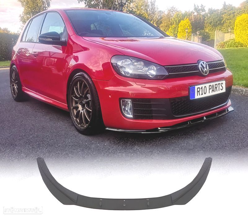 SPOILER LIP VOLKSWAGEN VW GOLF 6 GTI 08-12 PRETO - 1