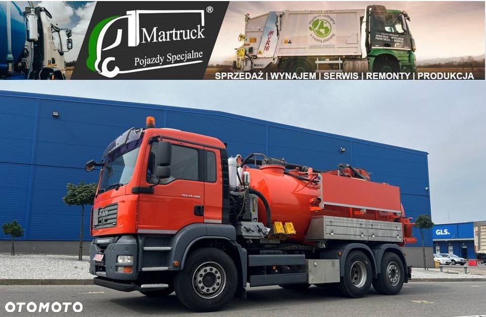MAN TGA 6x2 WUKO/ samochód specjalistyczny do czyszczenia kanalizacji poj. 10,5 m3 Kaiser, sprzedaz, wynajem, serwis gwarancja