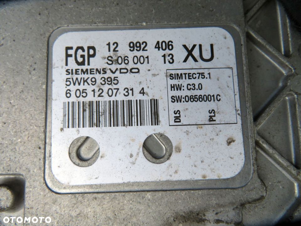 STEROWNIK SILNIKA KOMPUTER ASTRA III H 1.8 16V 12992406 5WK9395 OPEL 2004-2006 - 3