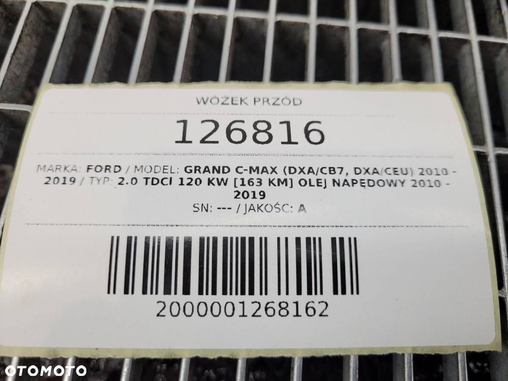 WÓZEK SANKI KOŁYSKA ZAWIESZENIE PRZÓD FORD GRAND C-MAX MK2 2.0 TDCI - 8