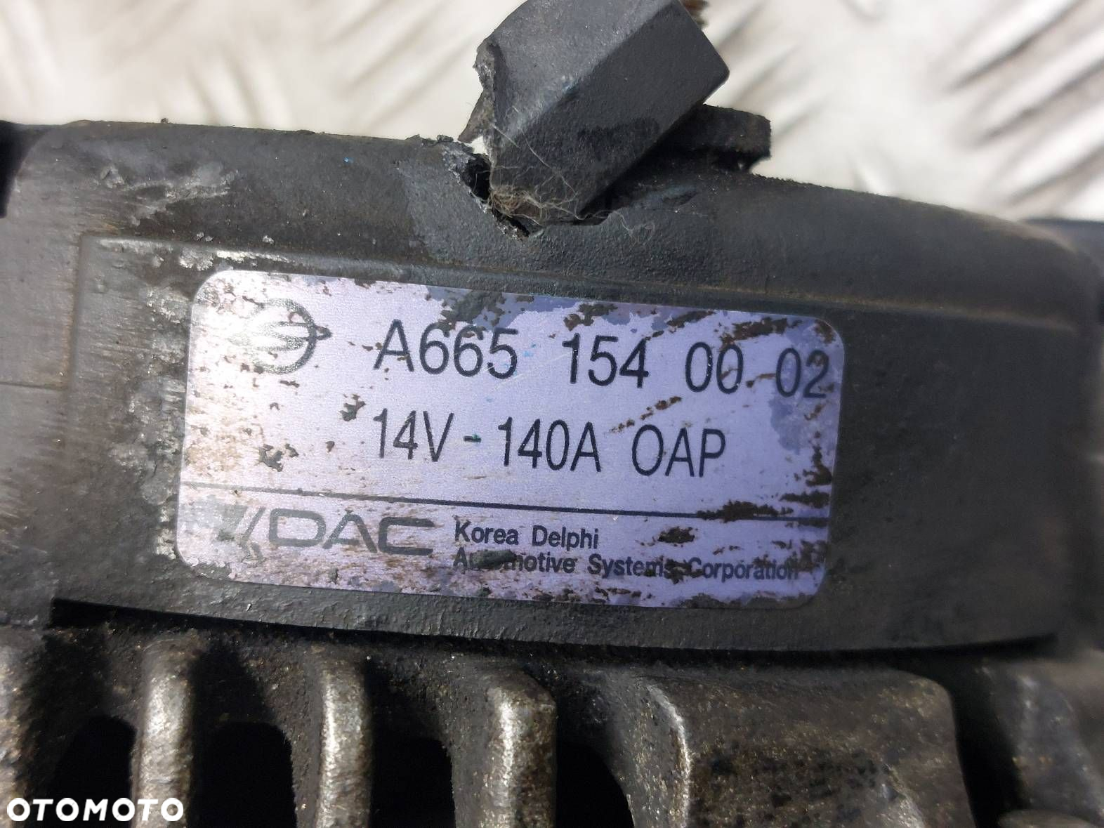 ALTERNATOR SSANGYONG KYRON I 2.0 XDI A6651540002 - 3