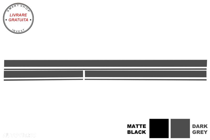 Set Stickere Gri Inchis Mercedes CLA W117 C117 X117 (2013-2016) A-Class W176 (2012- livrare gratuita - 3
