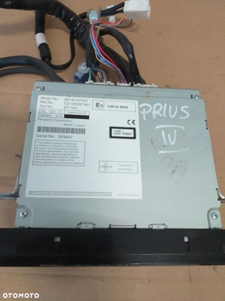 Toyota Prius IV Radio dotykowe duże 86140-47300 - 3