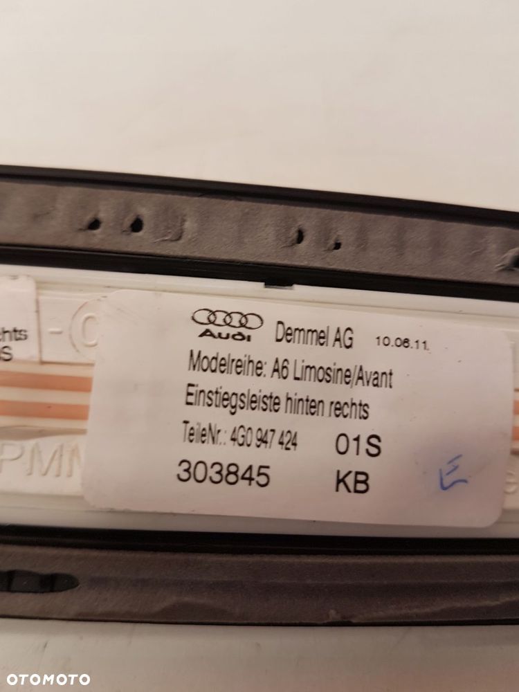 LISTWA PROGOWA PRAWY TYŁ AUDI A6 C7 4G0947424 - 4