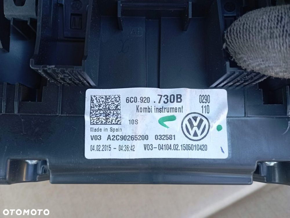 VW POLO 6C LICZNIK PRĘDKOŚCIOMIERZ ZEGARY EUROPA 6C0920730B - 3