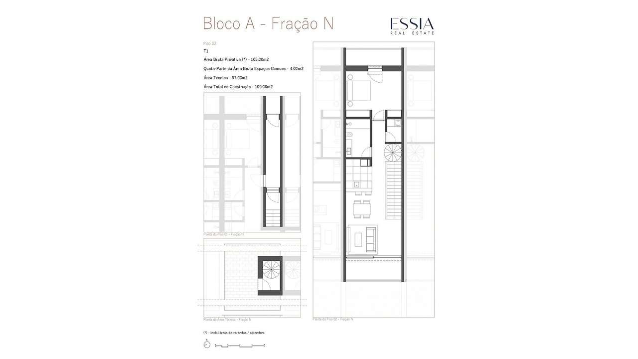 Apartamento T1 Duplex com Varanda no Sea Side Living em Valadares - Grande imagem: 4/12