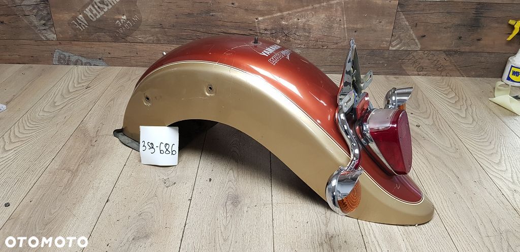 Błotnik tył daszek lampa kierunkowskazy Yamaha XVS650 Drag Star Classic - 1