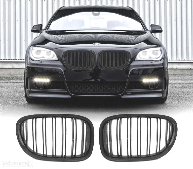 GRELHA FRONTAL BMW F01 09-15 LOOK M PRETO - 1