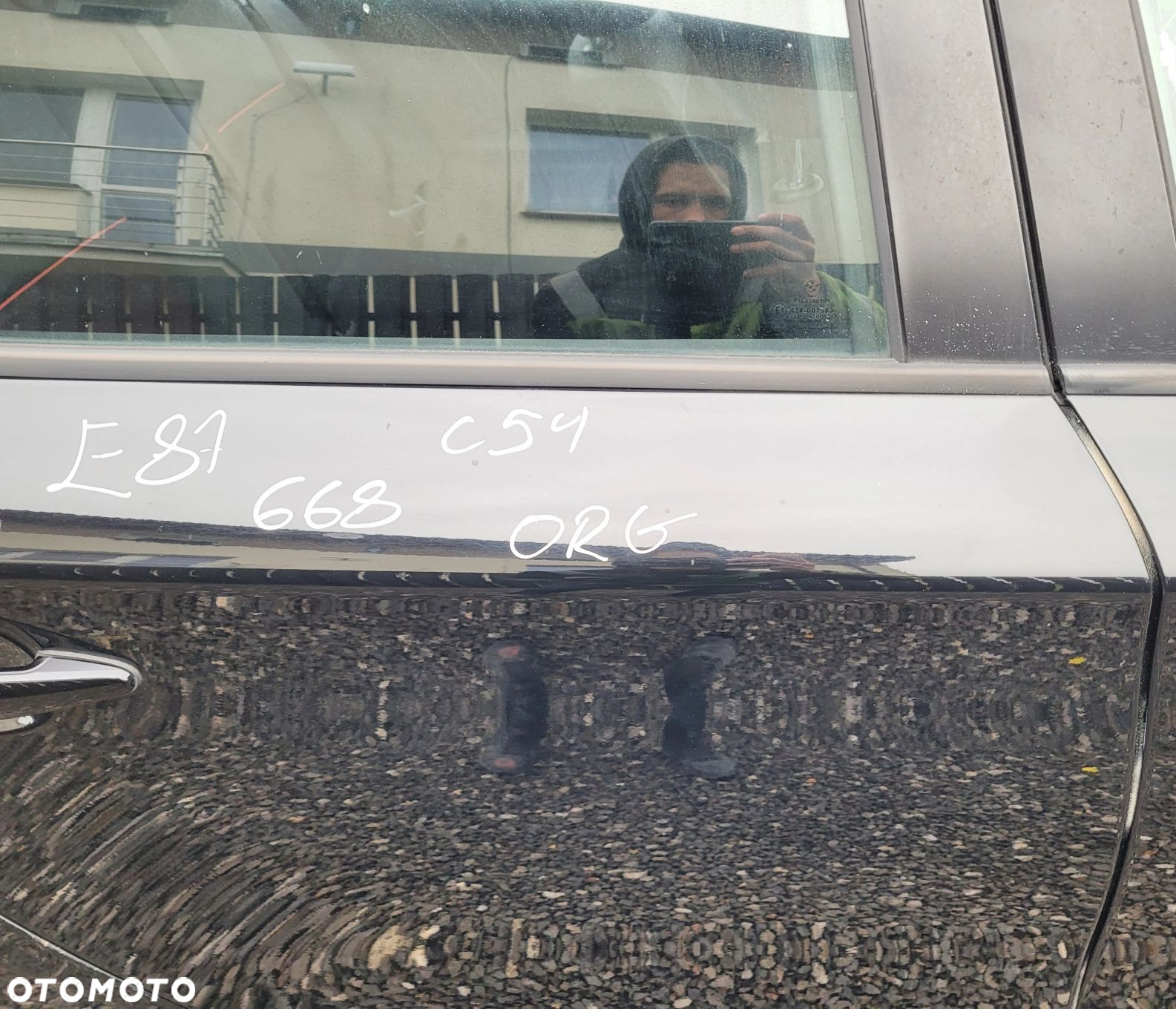 DRZWI PRAWY TYŁ TYLNE BMW E87 668 SCHWARZ II ORG LAKIER C54 - 3