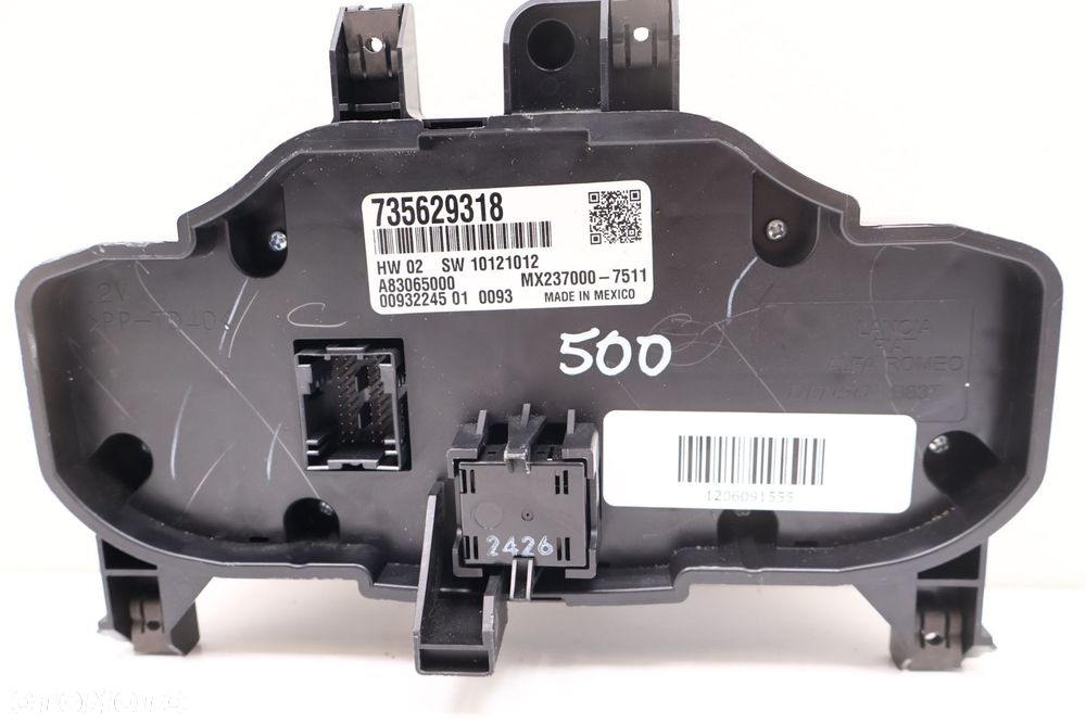 FIAT 500 PANEL KLIMATYZACJI 735629318 - 6