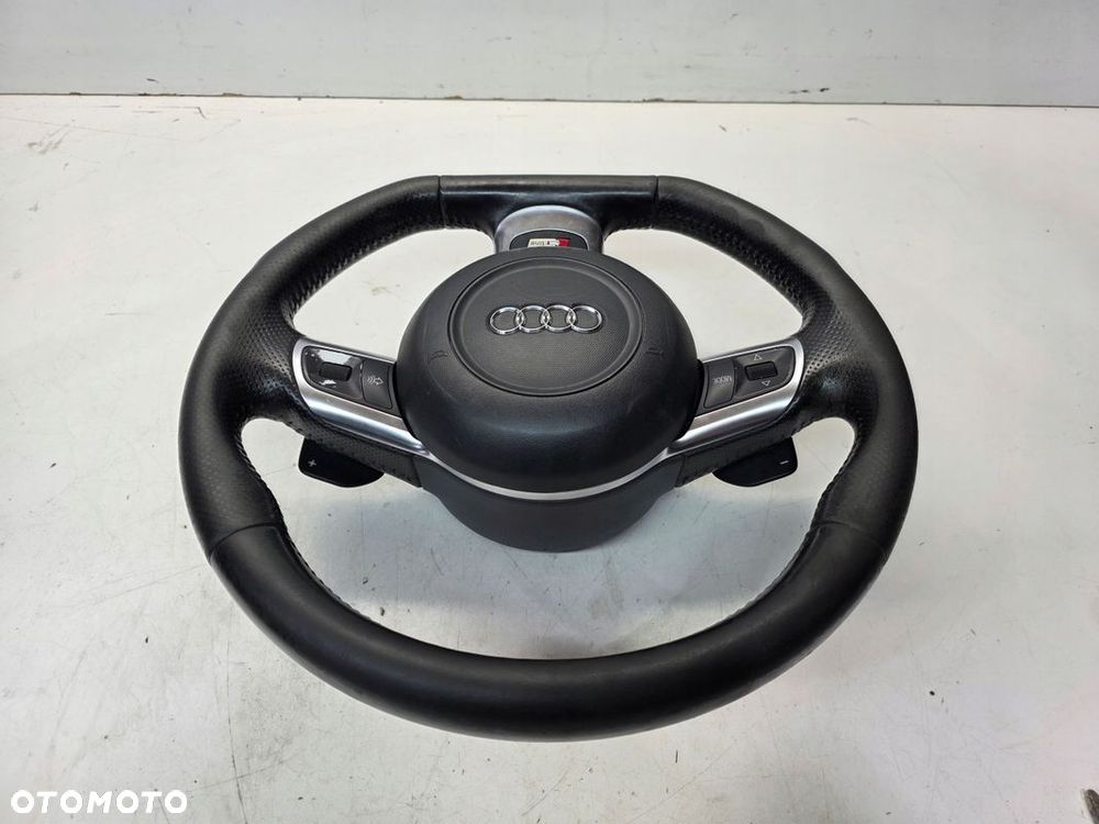 KIEROWNICA SKÓRA PIKOWANA ŚCIĘTA AUDI A3 8P A4 B7 TT 8J 8J0419091J KOMPLET - 2