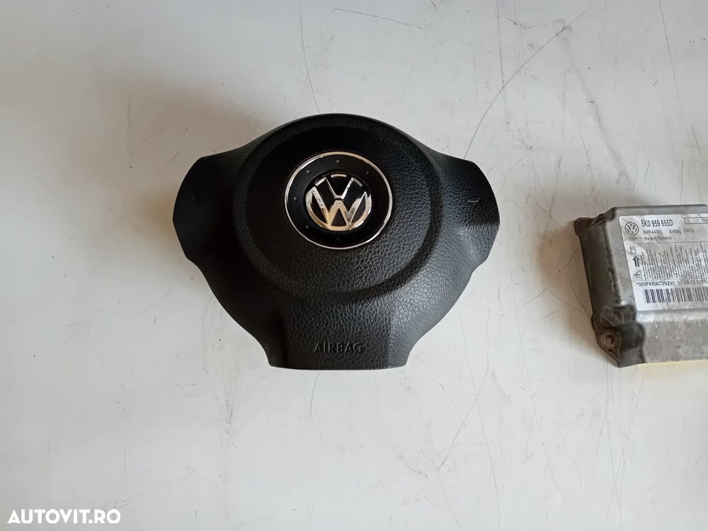 Plansa Bord Kit Airbag Vw Golf 6 VI An 2008-2013 Volan Stanga - 8