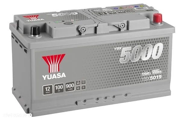 Akumulator Yuasa YBX5019 100Ah 900A P+ 12V - 1
