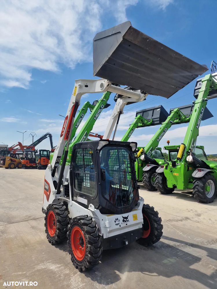 Bobcat S510, ANVELOPE PLINE, USA CABINA, AER CONDITIONAT, ridica 810kg, motor 55CP Kubota, Masa operatinalal 2,8t, L 3,4m x latime 1,75m x inaltime 1,95m, cupa 1mc, posibilitate leasing 41.900 EUR+Tva - 6
