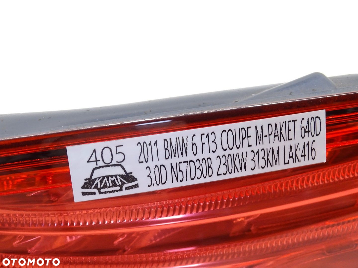LAMPA LED PRAWY TYŁ PRAWA TYLNA W BŁOTNIK BMW 6 F06 F12 F13 7210576 - 10