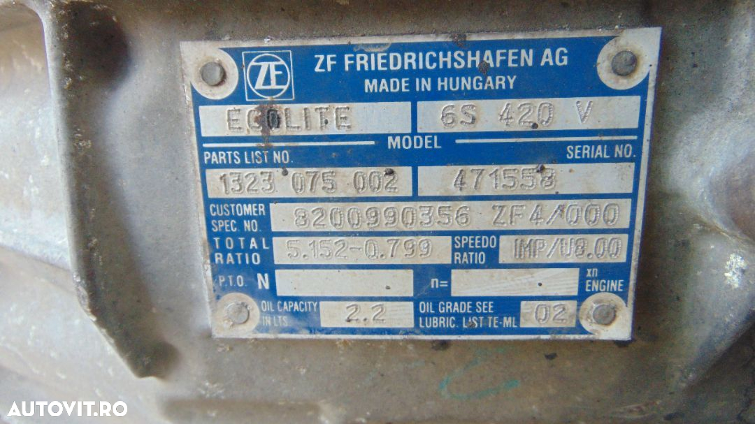 Cutie viteze renault Master 2.3 euro 5 euro 6 6+1 viteze - 6