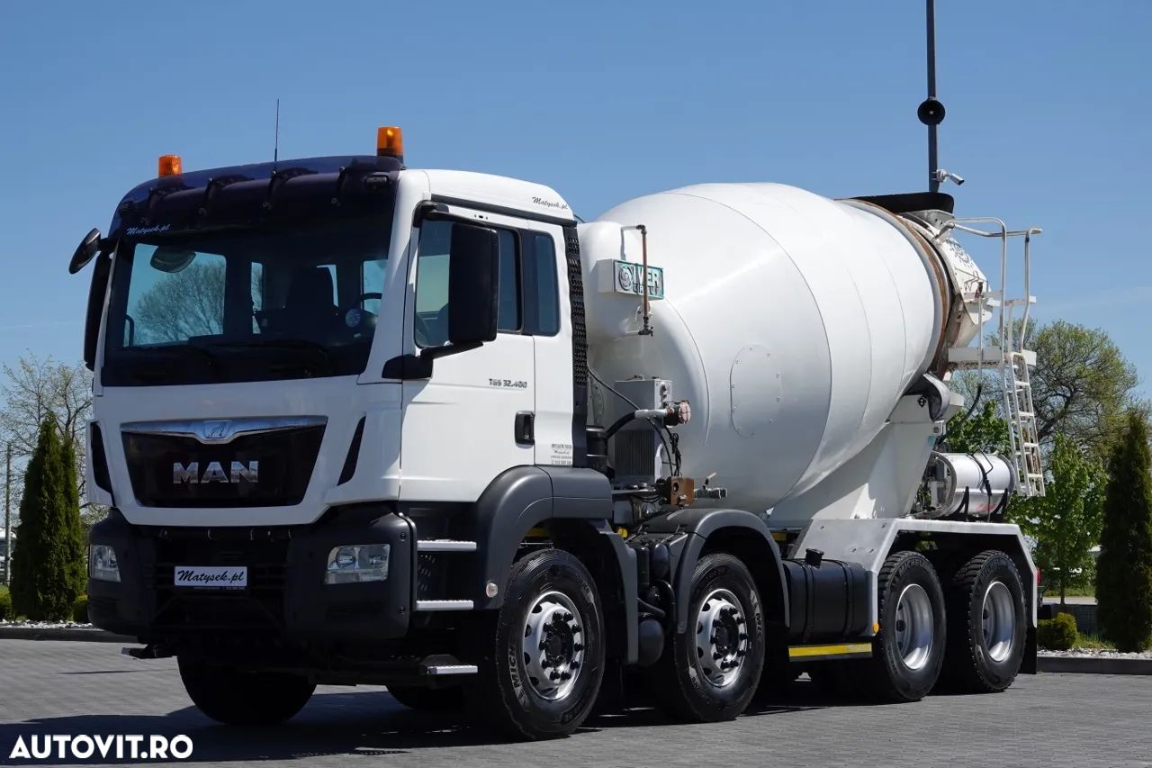 MAN TGS 32.400 / 8X4 / BETONIERĂ / 9 M3 / IMER / MANUALĂ / EURO 6 - 1