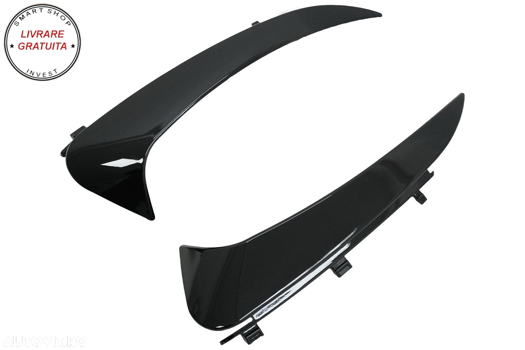 Ornamente Bara Spate Flapsuri Mercedes C Class C205 A205 (2015-2019) Negru Lucios- livrare gratuita - 2